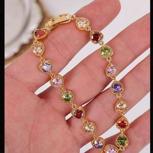Elegant Multicolor Gemstone Bracelet